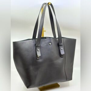 Gerard Darel black leather shopping bag tote